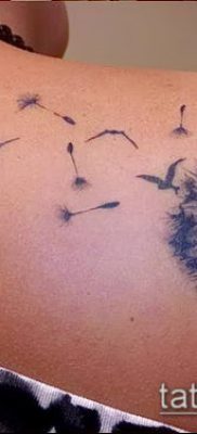 фото одуванчик с птицами (Dandelion Tatto) (значение) — пример рисунка — 008 tatufoto.com