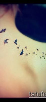 фото одуванчик с птицами (Dandelion Tatto) (значение) — пример рисунка — 010 tatufoto.com