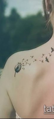фото одуванчик с птицами (Dandelion Tatto) (значение) — пример рисунка — 014 tatufoto.com