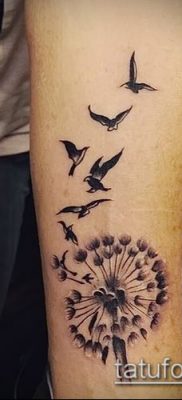 фото одуванчик с птицами (Dandelion Tatto) (значение) — пример рисунка — 015 tatufoto.com