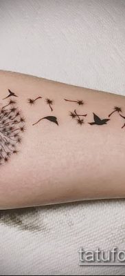 фото одуванчик с птицами (Dandelion Tatto) (значение) — пример рисунка — 018 tatufoto.com