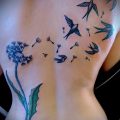 фото одуванчик с птицами (Dandelion Tatto) (значение) - пример рисунка - 023 tatufoto.com