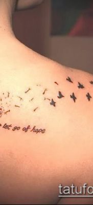 фото одуванчик с птицами (Dandelion Tatto) (значение) — пример рисунка — 026 tatufoto.com