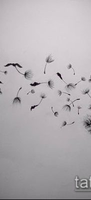 фото одуванчик с птицами (Dandelion Tatto) (значение) — пример рисунка — 033 tatufoto.com