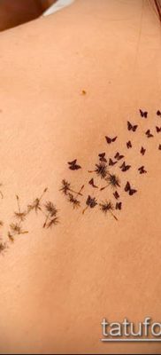 фото одуванчик с птицами (Dandelion Tatto) (значение) — пример рисунка — 034 tatufoto.com