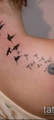 фото одуванчик с птицами (Dandelion Tatto) (значение) — пример рисунка — 042 tatufoto.com