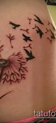 фото одуванчик с птицами (Dandelion Tatto) (значение) — пример рисунка — 044 tatufoto.com