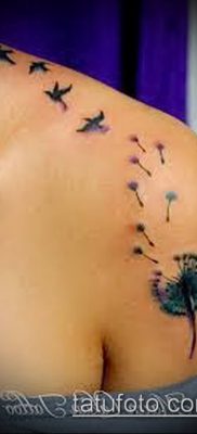 фото одуванчик с птицами (Dandelion Tatto) (значение) — пример рисунка — 047 tatufoto.com