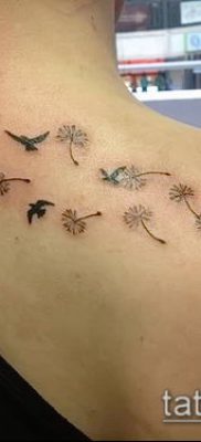 фото одуванчик с птицами (Dandelion Tatto) (значение) — пример рисунка — 054 tatufoto.com