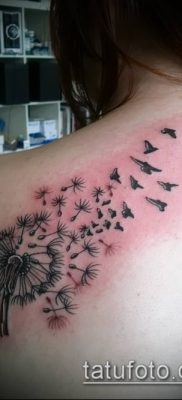 фото одуванчик с птицами (Dandelion Tatto) (значение) — пример рисунка — 065 tatufoto.com