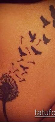 фото одуванчик с птицами (Dandelion Tatto) (значение) — пример рисунка — 070 tatufoto.com