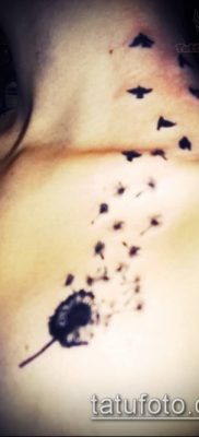 фото одуванчик с птицами (Dandelion Tatto) (значение) — пример рисунка — 073 tatufoto.com