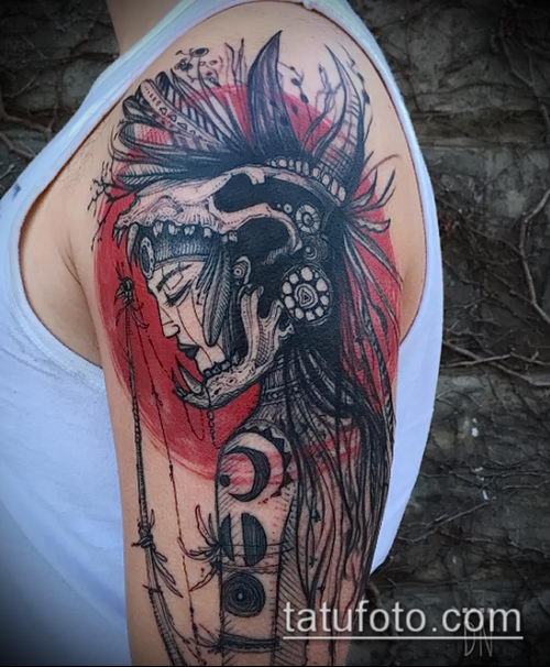 фото тату Амазонка (значение) - пример интересного рисунка тату - 035 tatufoto.com