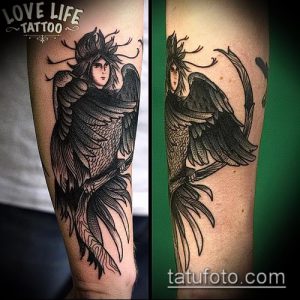 фото тату Гарпии (значение) - пример интересного рисунка тату - 029 tatufoto.com