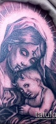 фото тату Дева Мария (значение) — пример интересного рисунка тату — 109 tatufoto.com
