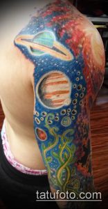 фото тату Сатурн (tattoo Saturn) (значение) - пример рисунка - 079 tatufoto.com