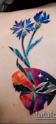 фото тату василек (cornflower tattoo) (значение) — пример рисунка — 020 tatufoto.com