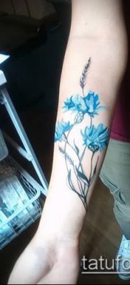 фото тату василек (cornflower tattoo) (значение) — пример рисунка — 025 tatufoto.com