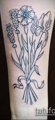 фото тату василек (cornflower tattoo) (значение) — пример рисунка — 036 tatufoto.com