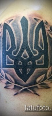 татуировка тризубец — герб Украины тату — фото вариант