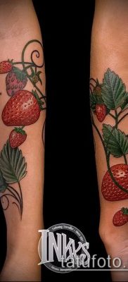 фото тату клубника (Strawberry Tattoos) (значение) — пример рисунка — 007 tatufoto.com