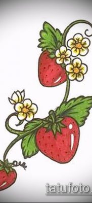 фото тату клубника (Strawberry Tattoos) (значение) — пример рисунка — 017 tatufoto.com