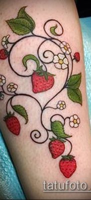 фото тату клубника (Strawberry Tattoos) (значение) — пример рисунка — 021 tatufoto.com