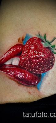 фото тату клубника (Strawberry Tattoos) (значение) — пример рисунка — 022 tatufoto.com