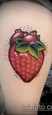 фото тату клубника (Strawberry Tattoos) (значение) — пример рисунка — 031 tatufoto.com