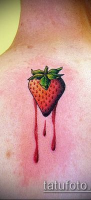 фото тату клубника (Strawberry Tattoos) (значение) — пример рисунка — 037 tatufoto.com