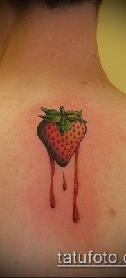 фото тату клубника (Strawberry Tattoos) (значение) — пример рисунка — 050 tatufoto.com