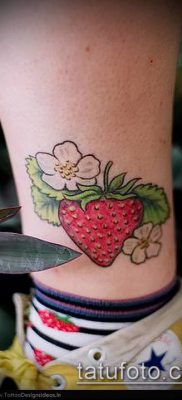 фото тату клубника (Strawberry Tattoos) (значение) — пример рисунка — 067 tatufoto.com