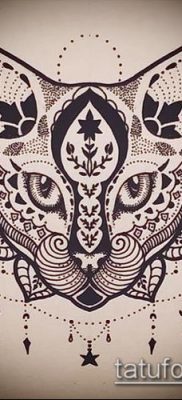 фото тату кот (значение) — пример интересного рисунка тату — 007 tatufoto.com