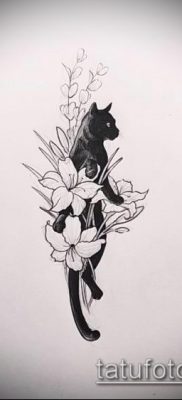 фото тату кот (значение) — пример интересного рисунка тату — 024 tatufoto.com