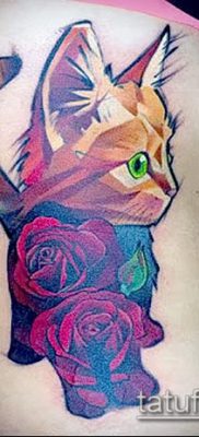 фото тату кот (значение) — пример интересного рисунка тату — 033 tatufoto.com