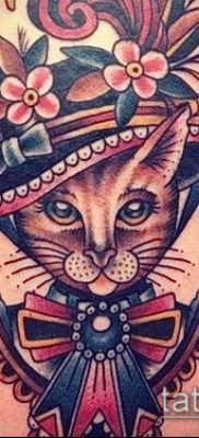 фото тату кот (значение) — пример интересного рисунка тату — 036 tatufoto.com