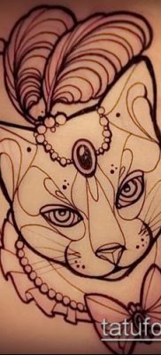 фото тату кот (значение) — пример интересного рисунка тату — 041 tatufoto.com