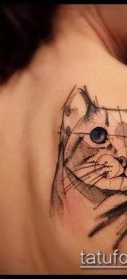 фото тату кот (значение) — пример интересного рисунка тату — 046 tatufoto.com