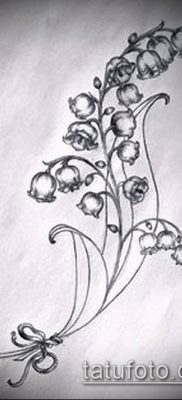фото тату ландыши (lilies of the valley tattoo) (значение) — пример рисунка — 014 tatufoto.com