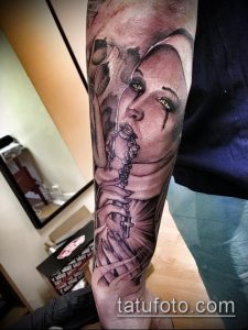 фото тату монашка (значение) - пример интересного рисунка тату - 021 tatufoto.com
