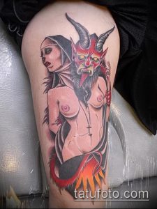 фото тату монашка (значение) - пример интересного рисунка тату - 022 tatufoto.com