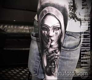 фото тату монашка (значение) - пример интересного рисунка тату - 025 tatufoto.com