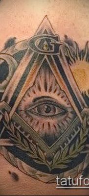 фото тату на ляжке (tattoo Masons) (значение) — пример рисунка — 021 tatufoto.com