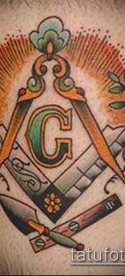 фото тату на ляжке (tattoo Masons) (значение) — пример рисунка — 030 tatufoto.com