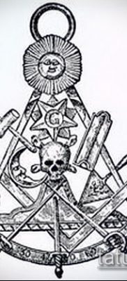 фото тату на ляжке (tattoo Masons) (значение) — пример рисунка — 033 tatufoto.com