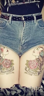 фото тату на ляжке (tattoo on thigh) (значение) — пример рисунка — 121 tatufoto.com