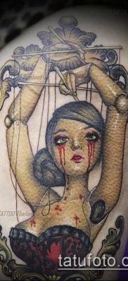 фото тату нитки с марионетка (tattoo) (значение) — пример рисунка — 011 tatufoto.com