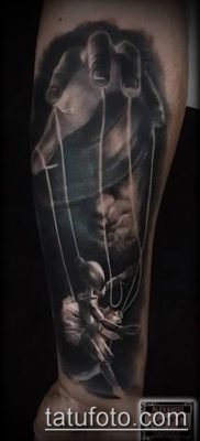 фото тату нитки с марионетка (tattoo) (значение) — пример рисунка — 016 tatufoto.com