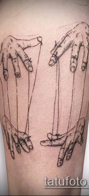 фото тату нитки с марионетка (tattoo) (значение) — пример рисунка — 018 tatufoto.com