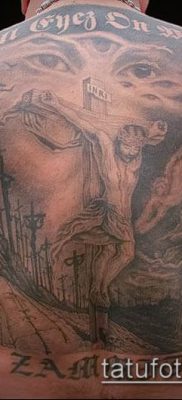 фото тату распятие (crucifix tattoo) (значение) — пример рисунка — 017 tatufoto.com